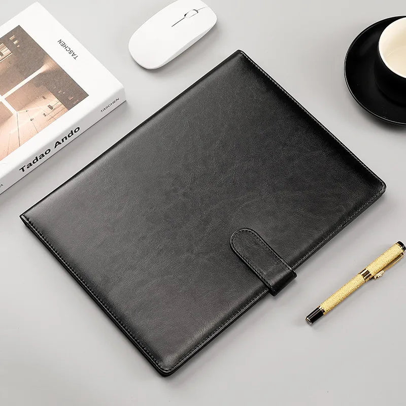 Multifunctional A4 Conference Folder Business Stationery Folder Leather Contract File Folders ALPENZO