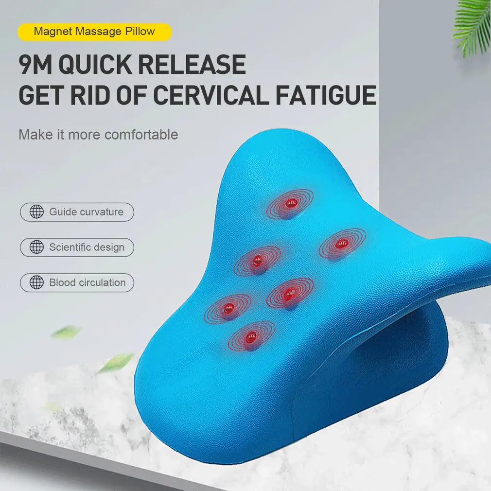 Cervical Neck Shoulder Stretcher Massage Pillow Traction Device Muscle Relaxation Relieve  Pain Cervical Spine Correction - ALPENZO