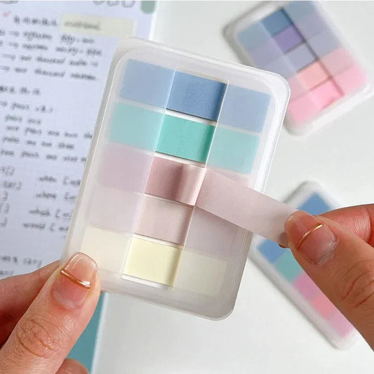 1 Box 100pcs Index Stickers Extractable Sticky Tabs Page Markers Sticky Index Tabs Writable Page Sticky Notes Transparent Color ALPENZO