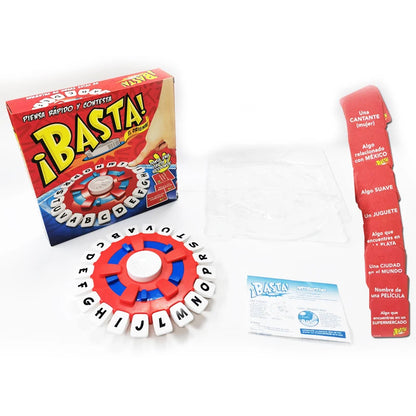New Basta Spanish  Word Game -  Spanish Version Quick Thinking Letter Pressing Board Game-