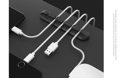 Self-Adhesive Power Cord Cord Manager Fixed Chuck Plug Mouse Cable Headset Winder Mobile Phone Data Cable Card Silicone Desktop