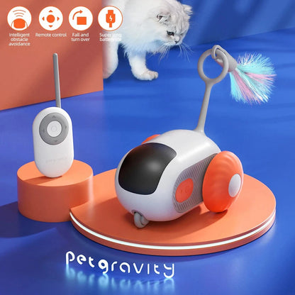 Smart Cat Toy 2 Modes Automatic Moving Remote Controlled Toy Car for Cats Dogs Interactive Playing Kitten Training Pet Supplies - ALPENZO