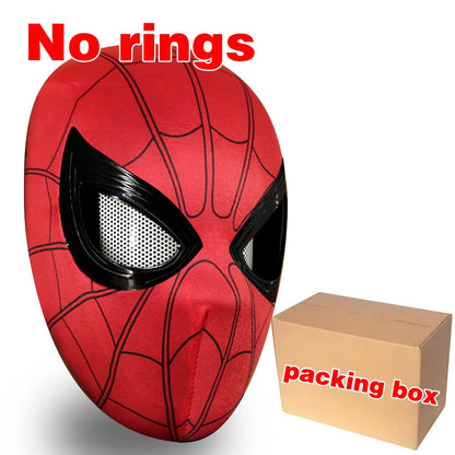 Spiderman Mask Eyes Movable Remote Control Peter Parker Spiderman toys children  Halloween Cosplay Costume Mask Christmas Gifts ALPENZO