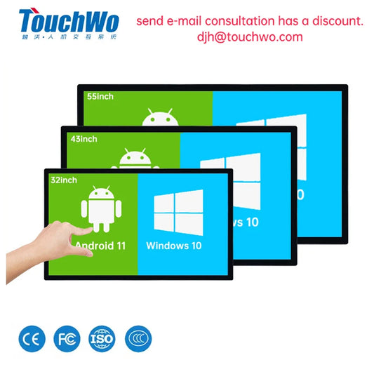 TouchWo 32 43 55 65" Interactive Whiteboard Touchscreen Monitor,All-in-One Touch Computer Smart Board For Office Classroom - ALPENZO