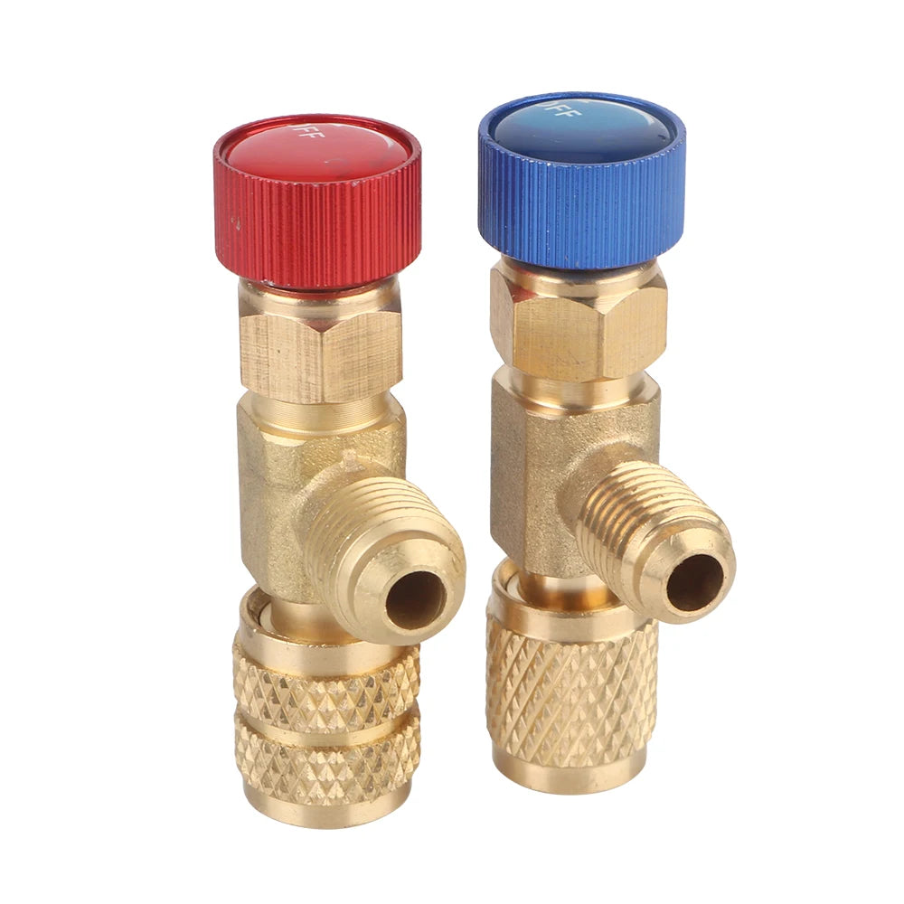 1/4 " Air Conditioning Refrigerant Valve R22 R410 AC Valve 1pc Air Conditioning Repair and Fluoride Filler Joint Safety Adapter - ALPENZO
