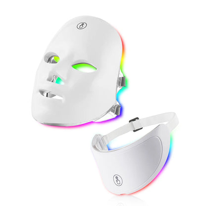 7 Colors Led Facial Mask With Neck Red Light Therapy Mask For Skin Tightening Lifting Anti-aging Bio-Light Beauty Whitening Home ALPENZO