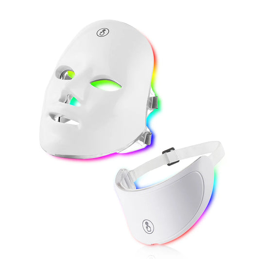 7 Colors Led Facial Mask With Neck Red Light Therapy Mask For Skin Tightening Lifting Anti-aging Bio-Light Beauty Whitening Home ALPENZO