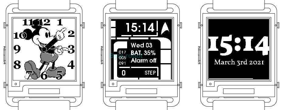 ESP32 Open Source Watchy V2.0 Gift E-ink Display Smart Watch For Arduino Robot DIY Kit Connect With Bluetooth And Wifi Robot Kit ALPENZO