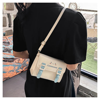 Sanrio Pu Square Bag Anime Shoulder Bags Kawaii Messenger Tote Cute Cartoon Backpacks My melody Cinnamorol Kuromi Fashion Bags ALPENZO