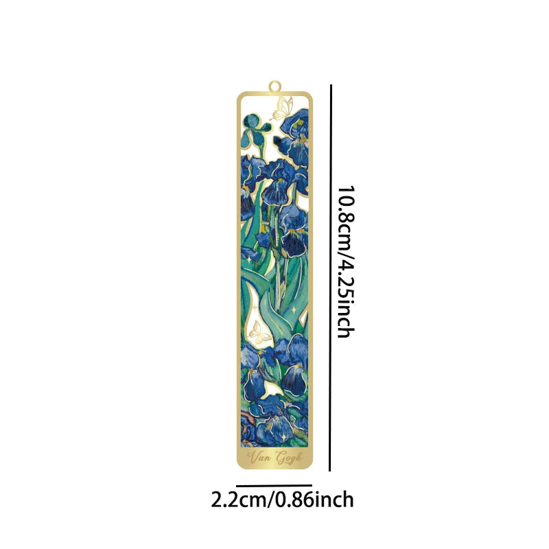1 pc Retro Floral Painting Metal Bookmark Hollow Bronzing Bookmark With Tassel For Book Club Reader Writers Book Lovers Students ALPENZO