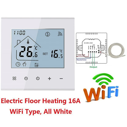 MINCO HEAT M4A Warm Floor Thermostat Tuya WiFi 3A 16A Electric/Gas Boiler/Water Heating Temperature Controller 1PC - ALPENZO