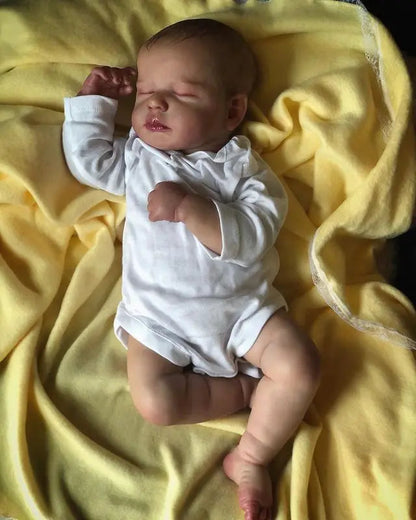 MRB 50CM Realistic Finished Bebe Reborn Silicone Vinyl Cloth Body Doll LouLou Handmade Toy For Girls Christmas Gift ALPENZO