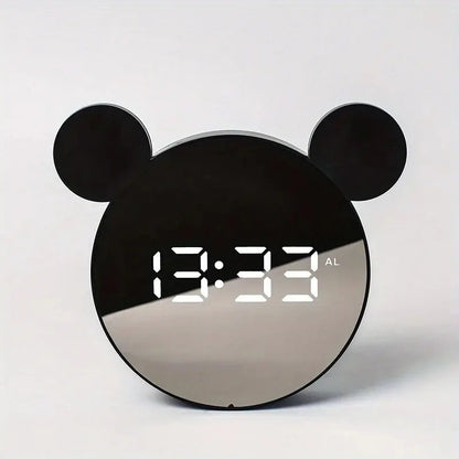 1 Set Mini Mouse Electronic Gift Clock Bedside Decoration Shipped with USB Charging Cable Snooze Digital Alarm Clock LED Clock ALPENZO