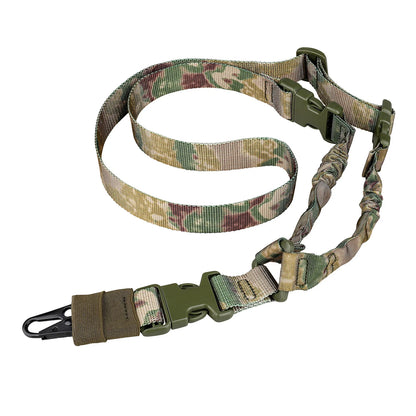 Tactical Gun Single Point Sling Adjustable Bungee Rifle Shoulder strap length for Airsoft Hunting Accessories Strap M4 with pad