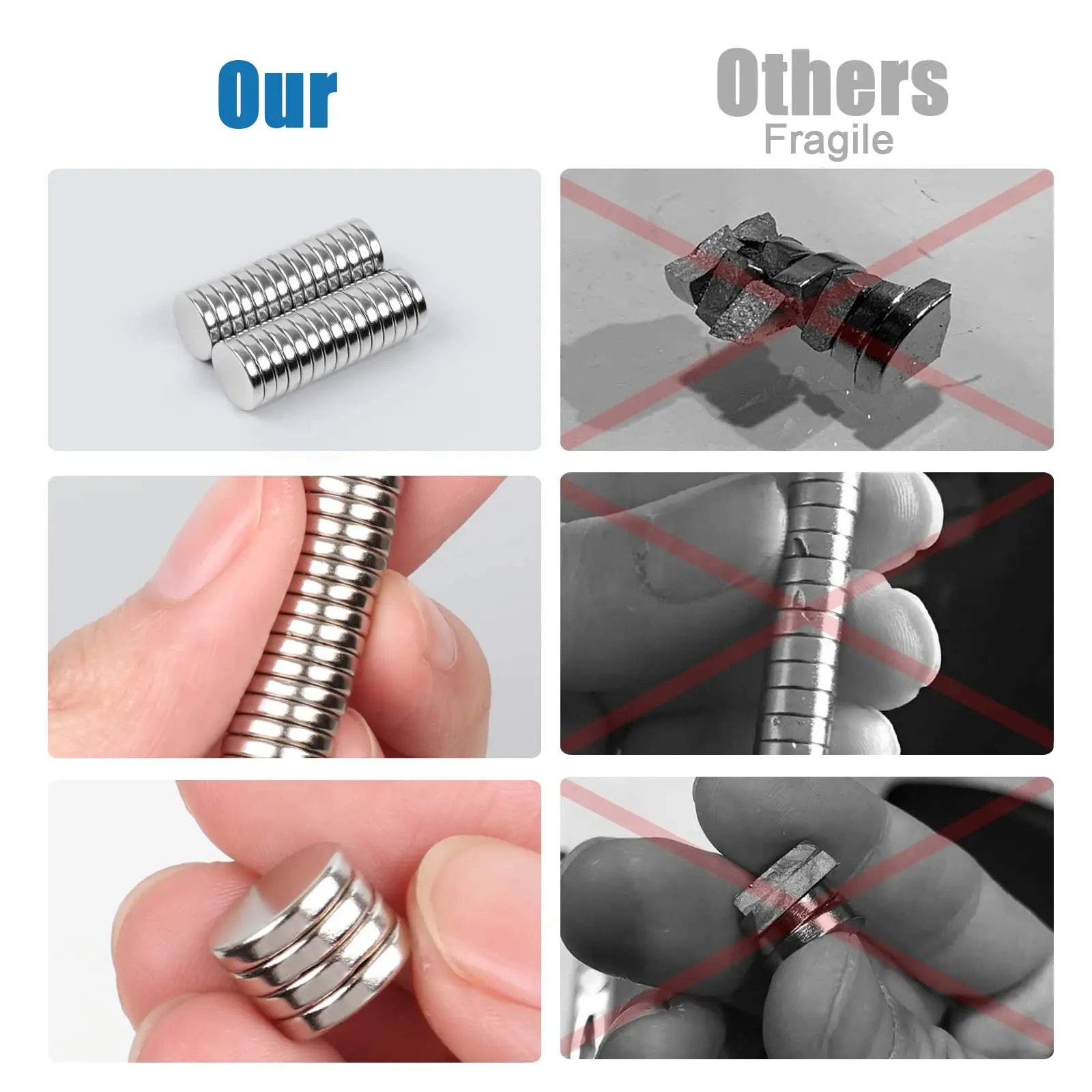 Super Strong Neodymium Disc Magnets Powerful Rare Earth Magnets for Fridge, DIY, Building, Scientific, Craft, and Office Magnets - ALPENZO