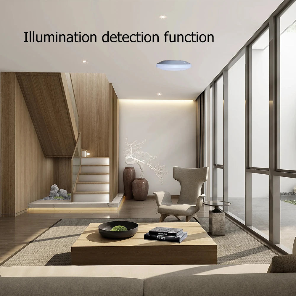 ZigBee 24G MmWave Radar Human Body Presence Motion Sensor For Light Switch Luminosity Detection 110/220V Tuya Smart Life Home - ALPENZO