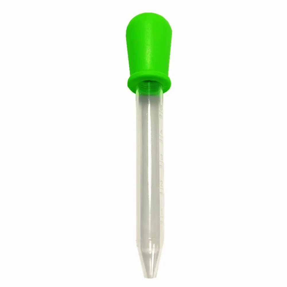 5PCS 5ml Small Silicone Plastic Pipette Dropper Feeding Medicine Liquid Eye Ear Pipette Dropper Lab Experiment Toys Gift ALPENZO