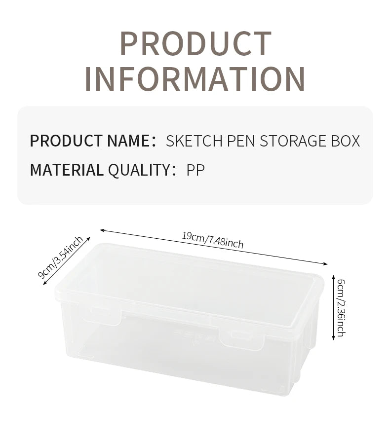 Large Capacity Transparent Stationery Case Pencil Storage Colour Pencil Storage Children's Crayon Painting Sketching Pencil Bag ALPENZO