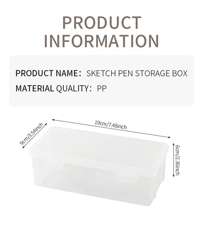 Large Capacity Transparent Stationery Case Pencil Storage Colour Pencil Storage Children's Crayon Painting Sketching Pencil Bag ALPENZO