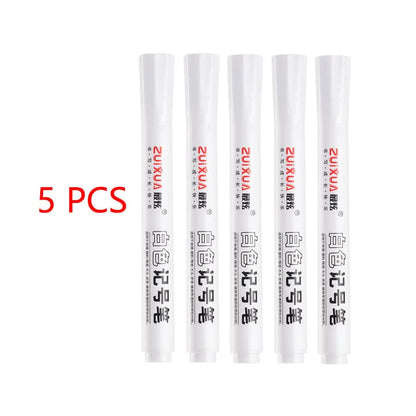 1/3/5/10pcs White Marker Pens set 2.0mm Oily Waterproof  Gel Pen  Graffiti Sketching Marker Stationery Writing  School supplies ALPENZO