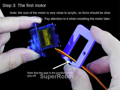 SG90 MG90S 4 Dof Unassembly Acrylic Mechanical Robot Manipulator Claw Kit For Arduino Robot Arm STEAM Kit Programming Robot Arm ALPENZO