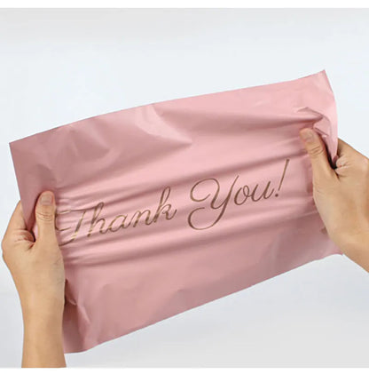 INPLUSTOP Pink Poly Express Mailing Pouch THANK YOU Clothing Opaque Courier Parcel Bag Envelope Logistics Storage Bags ALPENZO