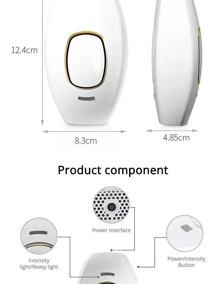 IPL Laser Hair Remover Intense Pulsed Light 500000 Pulses Permanent Laser Hair Remover Women's Painless Hair Removal Home Device - ALPENZO