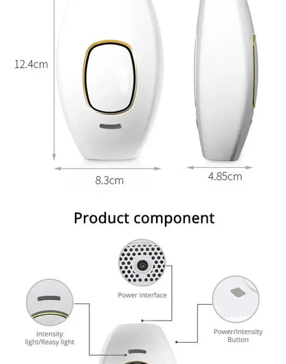 IPL Laser Hair Remover Intense Pulsed Light 500000 Pulses Permanent Laser Hair Remover Women's Painless Hair Removal Home Device - ALPENZO