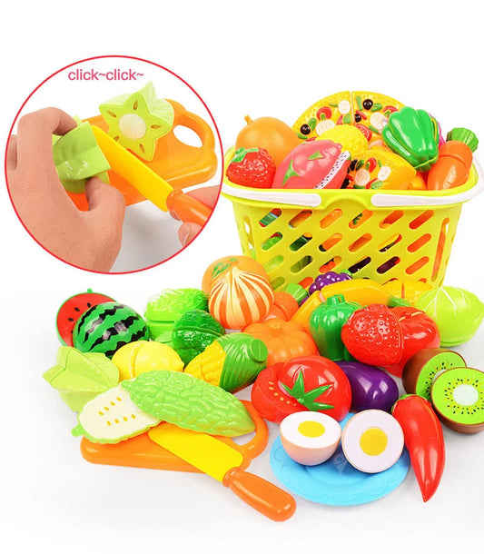 3-6 Years Old Child Vegetables and Fruits Children's Kitchen Toys Set Puzzle Early Education Children's Play House Toys Girl Toy ALPENZO