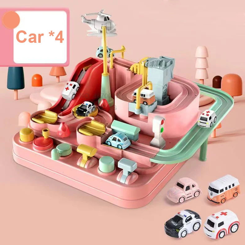 Racing Rail Car Model Space Aerospace Animals Educational Toys Children Train Track Adventure Brain Mechanical Interactive Game ALPENZO