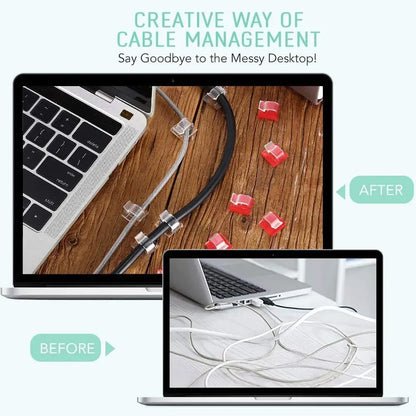 Self-adhesive Cable Holder Fixer Clips Organizer Clamp Management Adhesive For Home Office Car Clamp Wire Manager Wall Stickers - ALPENZO