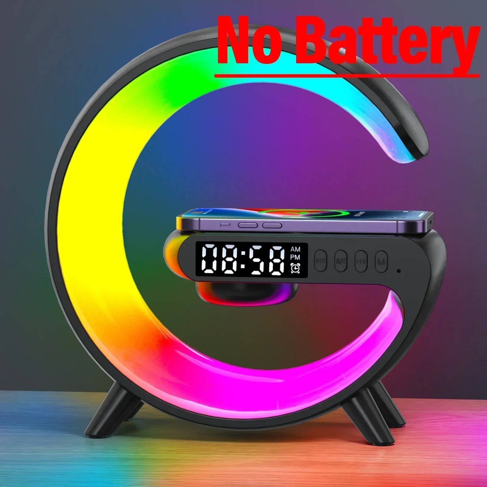 Opansten Multifunction Wireless Charger Pad Stand Speaker TF RGB Night Light Fast Charging Station for iPhone 15 14 13 Samsung ALPENZO