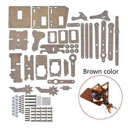 SG90 MG90S 4 Dof Unassembly Acrylic Mechanical Robot Manipulator Claw Kit For Arduino Robot Arm STEAM Kit Programming Robot Arm ALPENZO