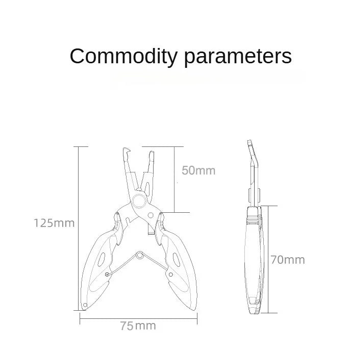 Multifunctional Curved Mouth Road Sub Pliers Cutting Lines Uncoupling Fish Hooks Opening Coils Outdoor Fishing Tools Plier
