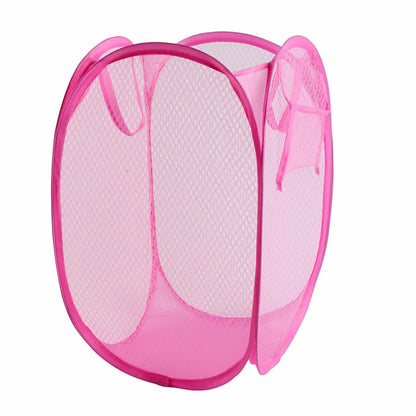Folding Dirty Laundry Sorting Basket Washing Frame Bathroom Cloth Mesh Storage Bag Frame Bucket Laundry Organizers Storage Pouch - ALPENZO