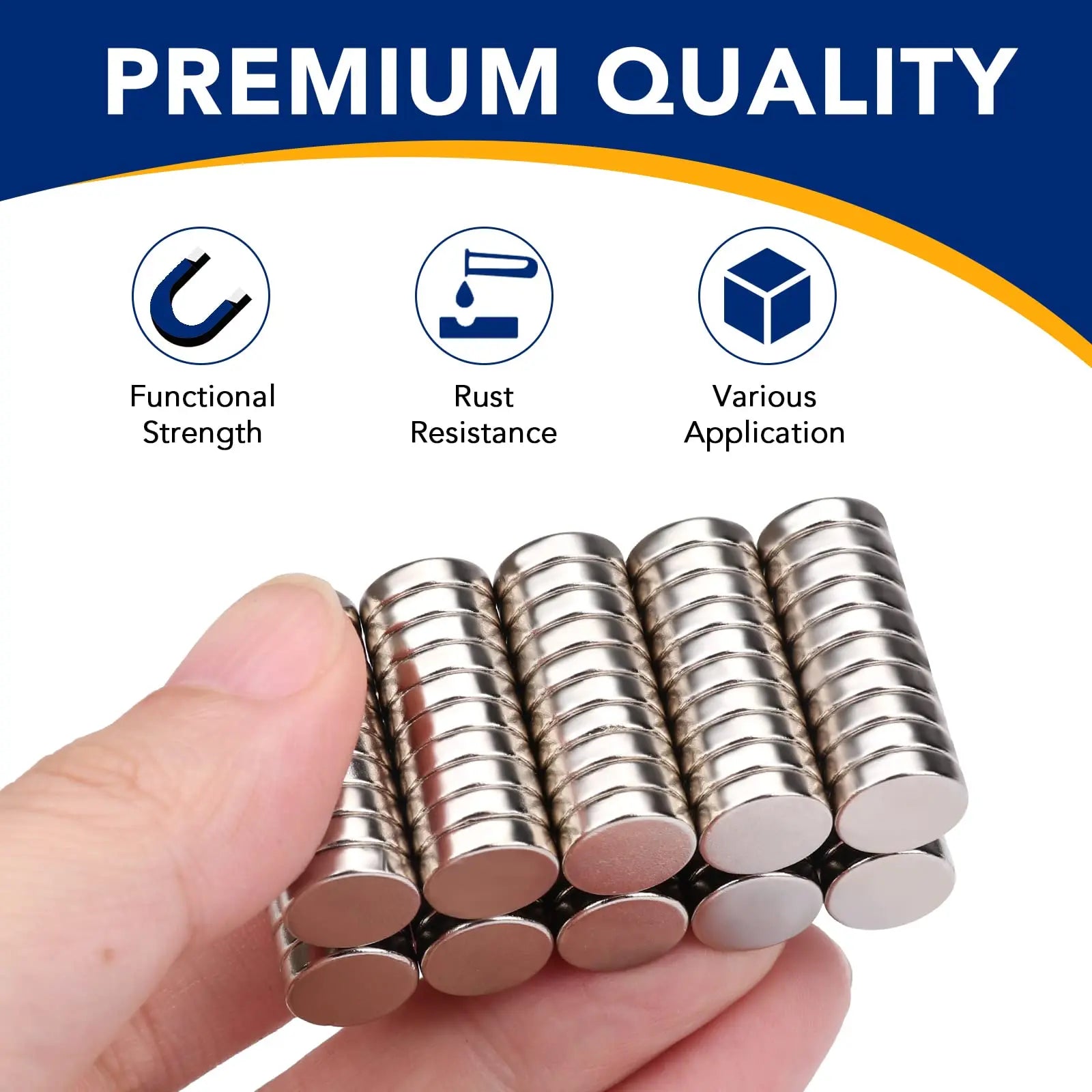 Super Strong Neodymium Disc Magnets Powerful Rare Earth Magnets for Fridge, DIY, Building, Scientific, Craft, and Office Magnets - ALPENZO