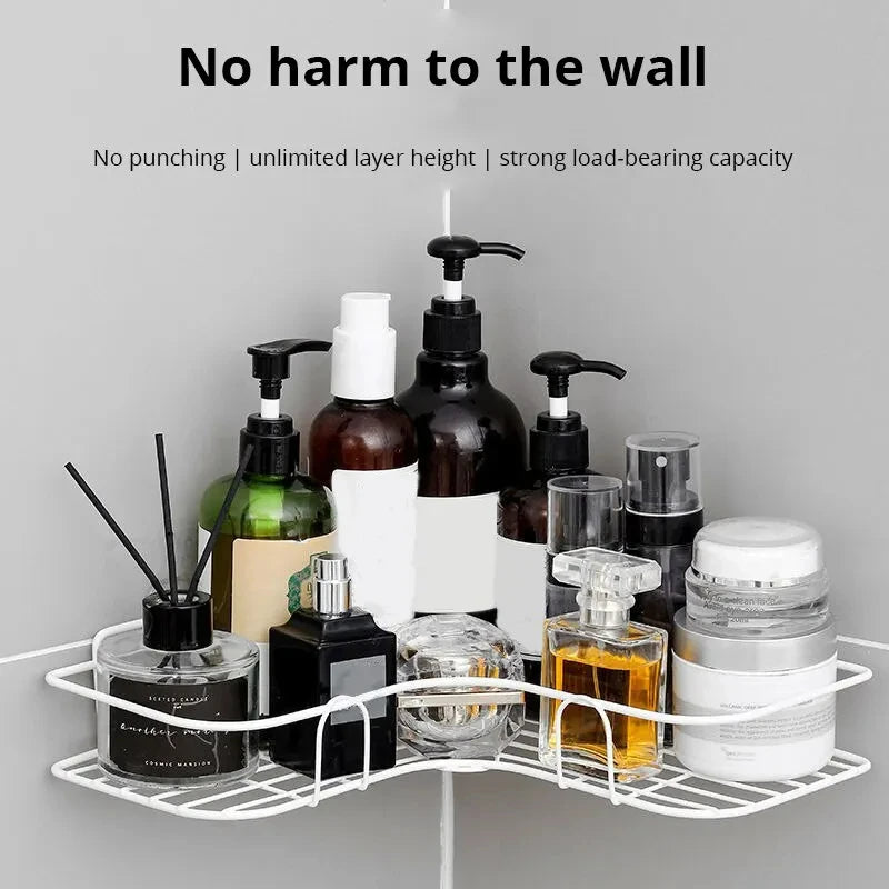Iron Triangle Rack For Kitchen Bathroom Storage Rack Thickened Love Corner Rack Storage Rack Durable - ALPENZO