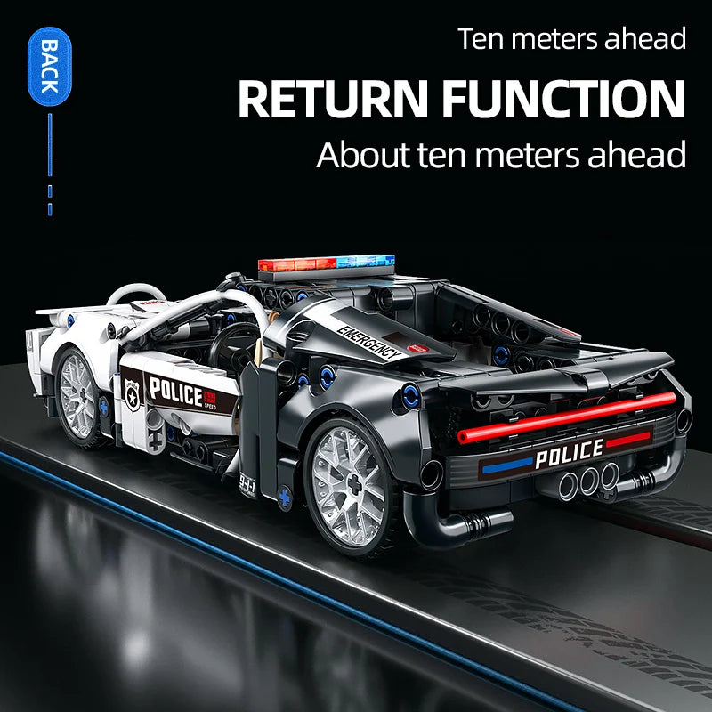 ToylinX 410pcs Police Car Building Blocks Car Early Learning Development Benefits Intelligence Assembled Toys Children's Gifts ALPENZO