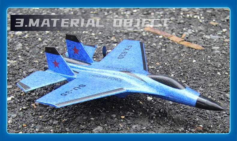 RC Foam Aircraft SU-35 Plane 2.4G Radio Control Glider Remote Control Fighter Plane Glider Airplane Foam Boys Toys for Children ALPENZO