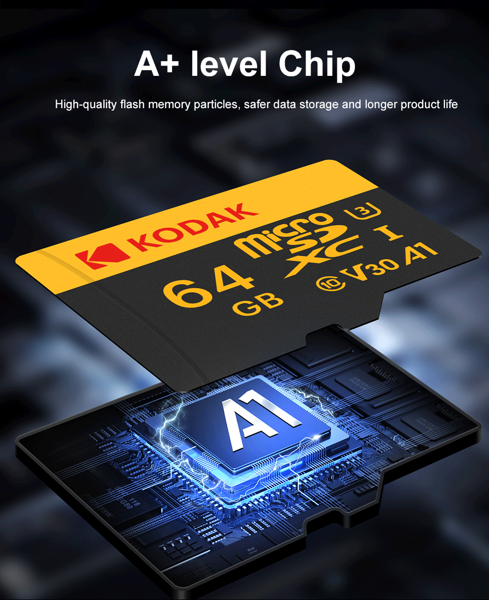 KODAK Micro SD 512GB 256GB Memory Card UP TO 100MB/s C10 U3 32GB 64GB 128GB TF Card 4K HD For USB Card Reader Adapter Microsd - ALPENZO