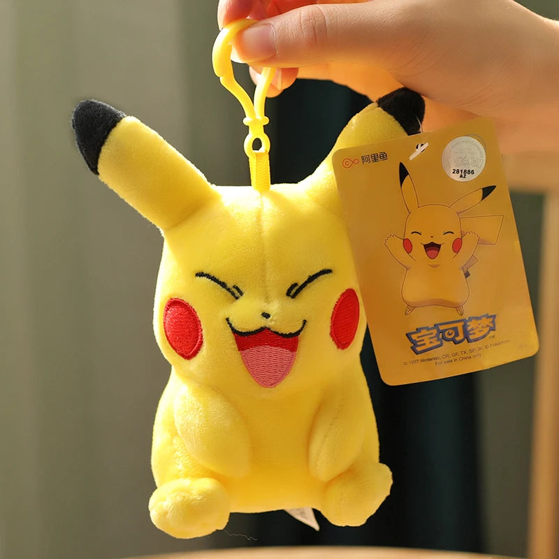 Clearance_Original Pokemon Plush Keychain Cartoon Toys Pikachu Charmander Psyduck Squirtle Snorlax Wobbuffet Doll Kids Kawai Toy ALPENZO