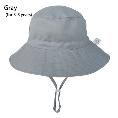 Outdoor Beach Hat Summer Baby Sun Hat for Girls Boys Kids Bucket Cap 0-8 Years ALPENZO