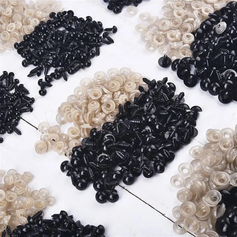 100pcs 10mm Eyeball Doll Accessories Black Plush Safety Eyes Amigurumi For Toys 6mm 8mm 12mm DIY Funny Toy Eyes Animal ALPENZO