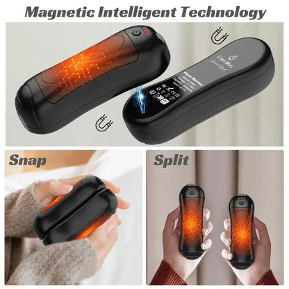 2Pack Magnetic Rechargeable Hand Warmers with 3 Heat Settings Pocket-Sized Light Sleek Stylish for Winter Outdoor/Skiing 2025NEW ALPENZO