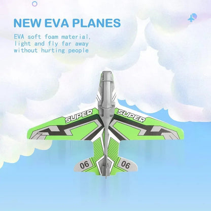 Shooting Air Airplane Launcher Bubble Catapult Plastic Airplane Toy Shooting Game Outdoor Sport Toy for Kids Plane Catapult Gun ALPENZO