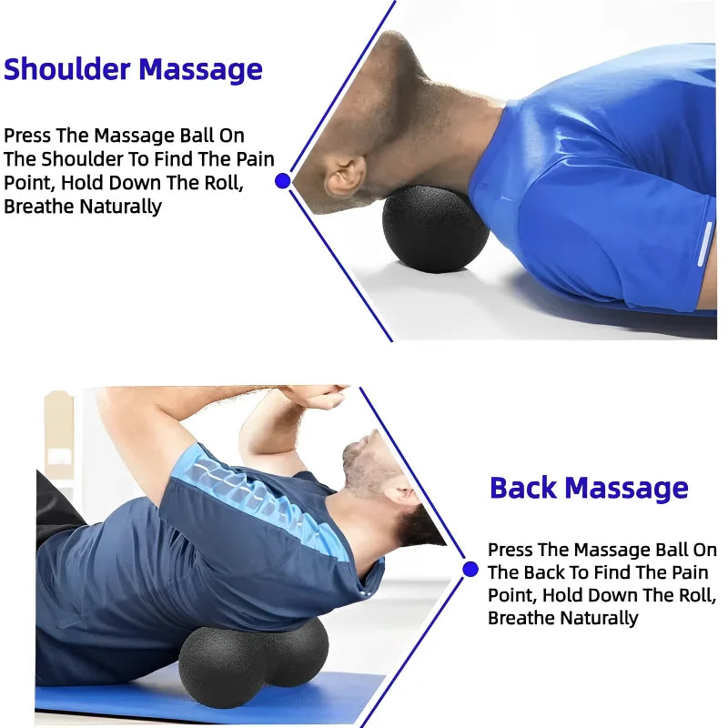 Yoga Peanut Balls Body Massage Fascia Ball Suit Foam Block High Density Muscle Relaxation Lacrosse Exercise Fitness Relieve Pain