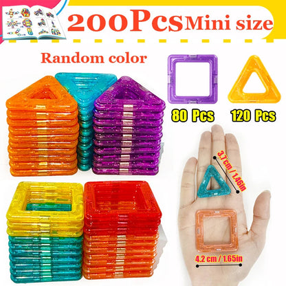 Magnetic Building Blocks Big Size and Mini Size DIY Magnets Toys for Kids Designer Construction Set Gifts for Children Toys ALPENZO