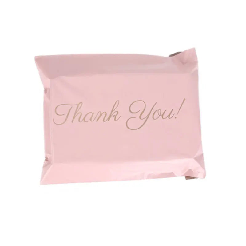 INPLUSTOP Pink Poly Express Mailing Pouch THANK YOU Clothing Opaque Courier Parcel Bag Envelope Logistics Storage Bags ALPENZO