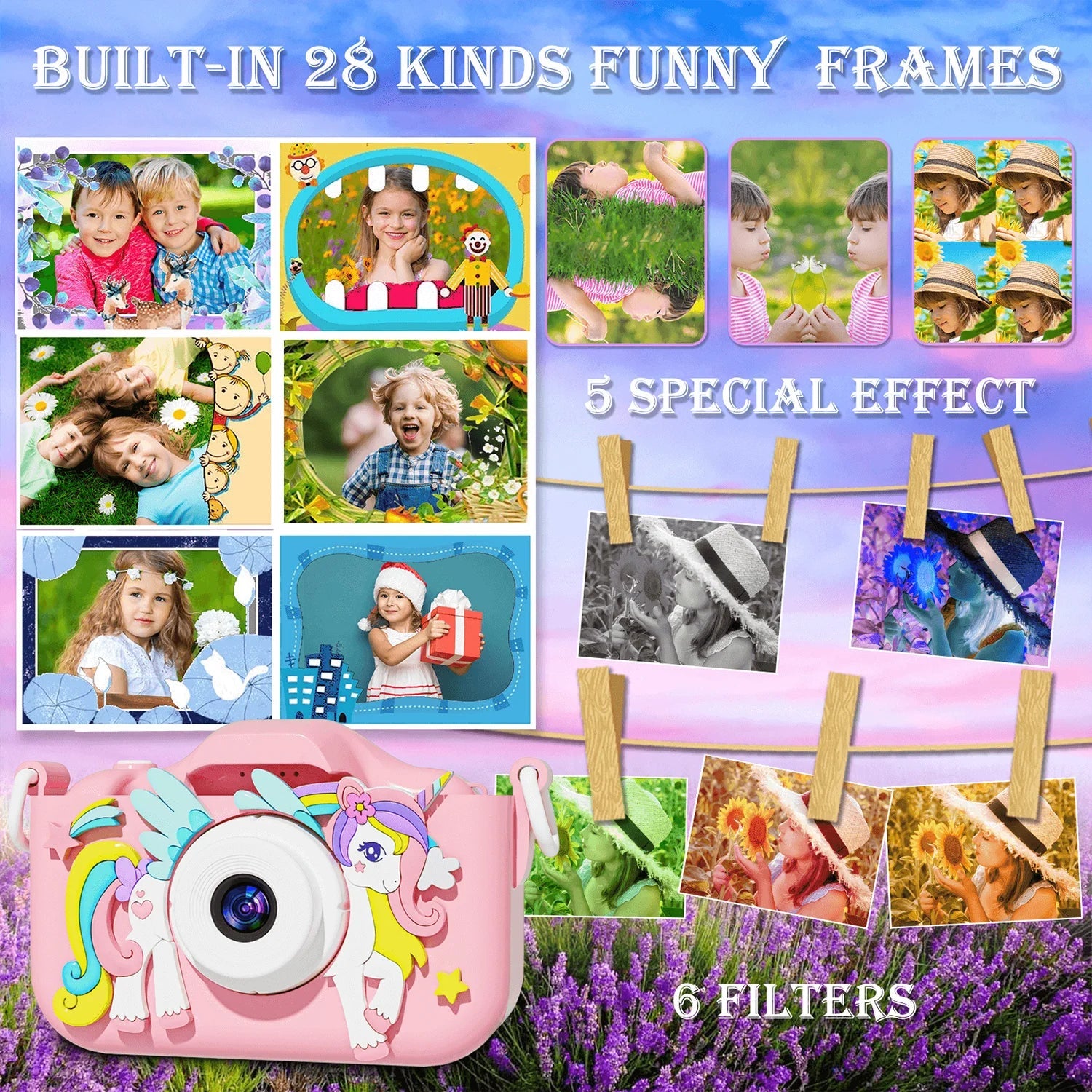 Kdis Camera Toys 1080P HD 2inch Screen Cat Mini Digital Camera for Girls Boys Children Chirtmas Birthday Gift Toys ALPENZO
