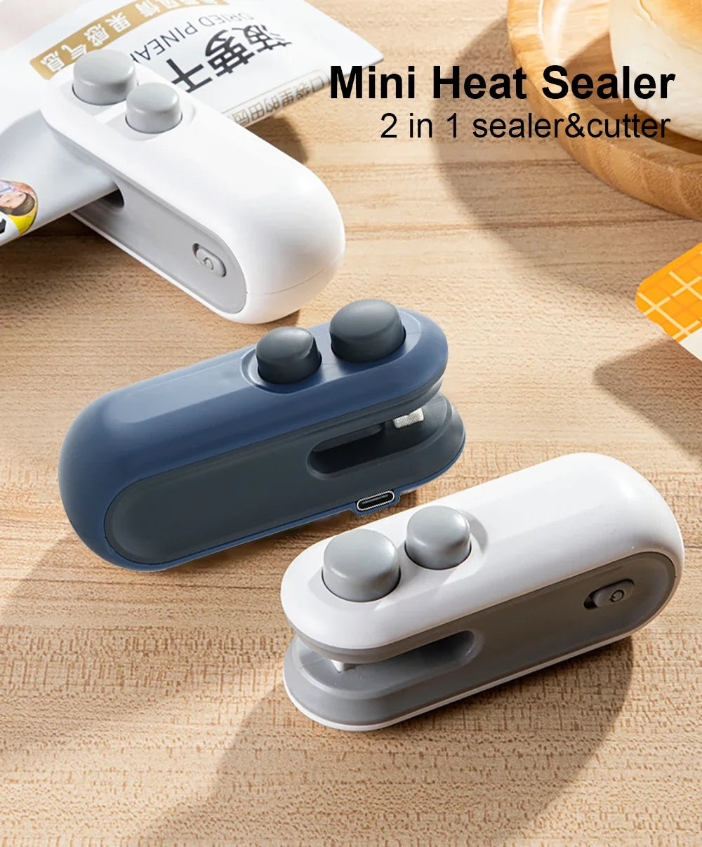Heat Sealer For Snacks Portable Sealer Mini Heat Bag Sealing Machine Food Packaging Heat Sealer Household Moisture-Proof Tool - ALPENZO